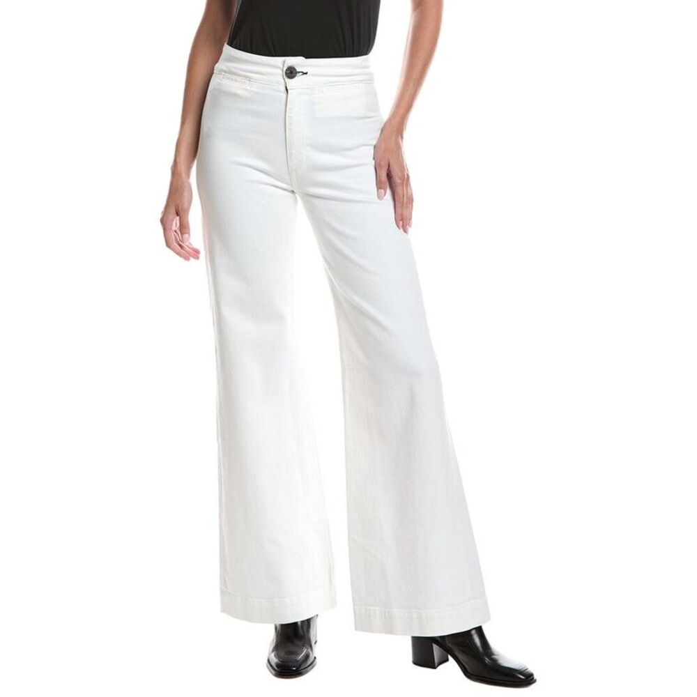 Askk Ny Womens Brighton Wide Leg Jean, White